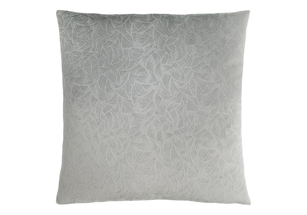 18" X 18" Taupe Velvet Polyester Abstract Zippered Pillow