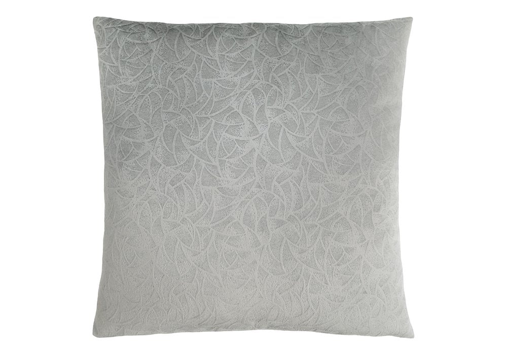 18" X 18" Light Gray Velvet Polyester Abstract Zippered Pillow