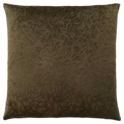 18" X 18" Brown Velvet Polyester Geometric Zippered Pillow