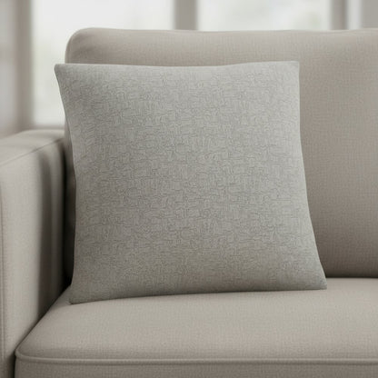 18" X 18" Gray Velvet Polyester Mosaic Zippered Pillow