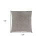 18" X 18" Gray Velvet Polyester Mosaic Zippered Pillow