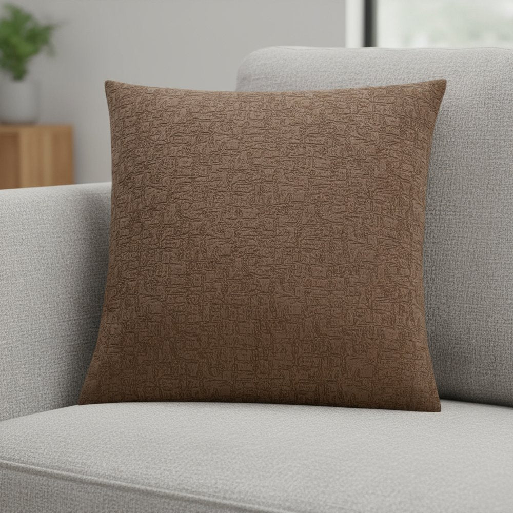 18" X 18" Gray Velvet Polyester Mosaic Zippered Pillow