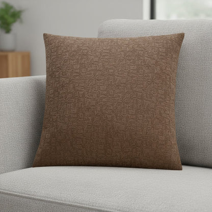 18" X 18" Gray Velvet Polyester Mosaic Zippered Pillow