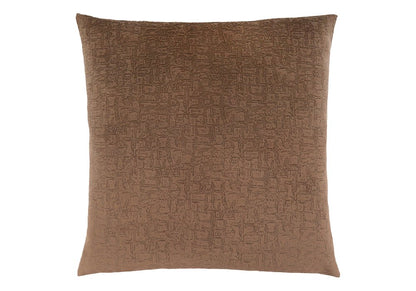 18" X 18" Gray Velvet Polyester Mosaic Zippered Pillow