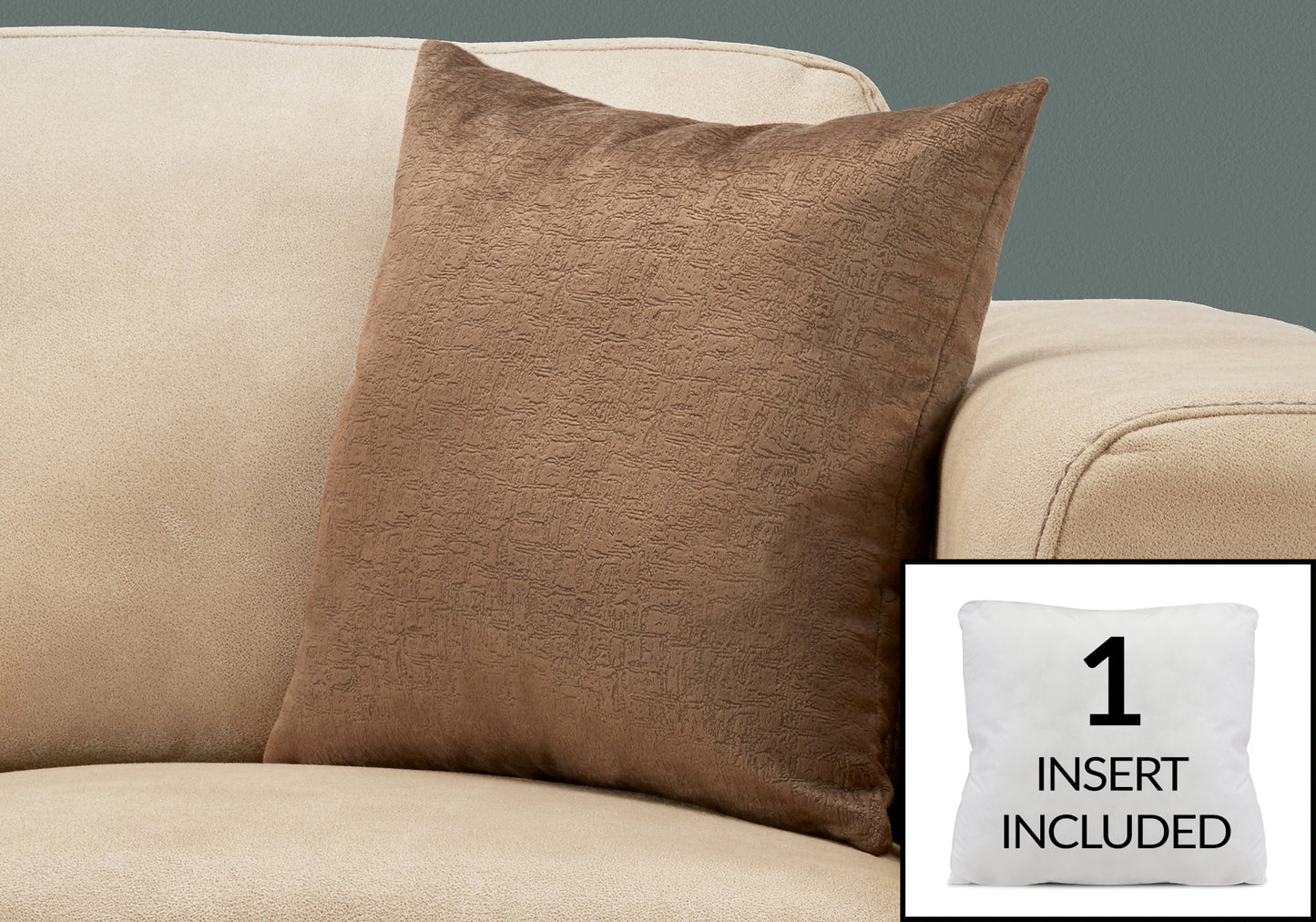 18" X 18" Gray Velvet Polyester Mosaic Zippered Pillow