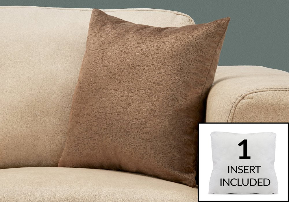 18" X 18" Gray Velvet Polyester Mosaic Zippered Pillow
