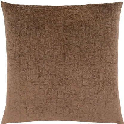 18" X 18" Gray Velvet Polyester Mosaic Zippered Pillow