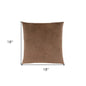 18" X 18" Gray Velvet Polyester Mosaic Zippered Pillow
