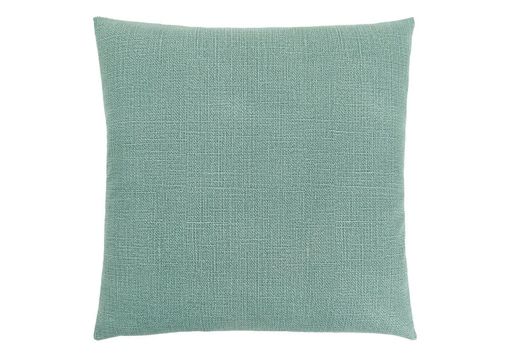 18" X 18" Light Green Polyester Interlocking Zippered Pillow