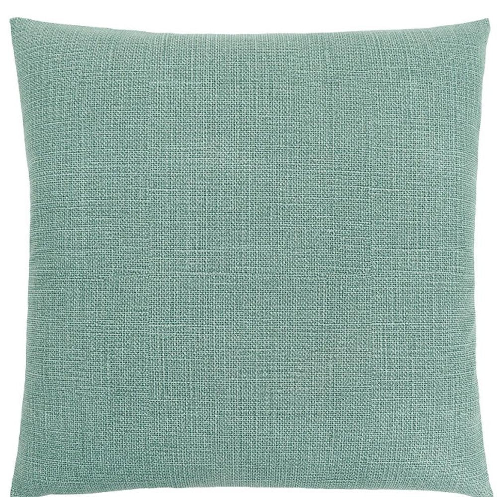 18" X 18" Light Green Polyester Interlocking Zippered Pillow