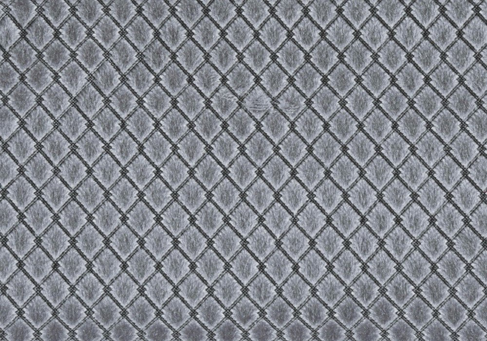 18" X 18" Silver Velvet Polyester Diamond Zippered Pillow