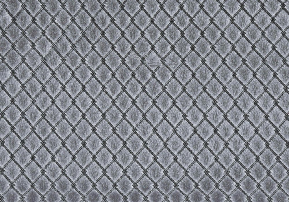 18" X 18" Silver Velvet Polyester Diamond Zippered Pillow