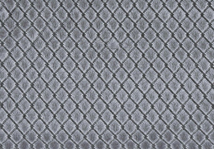 18" X 18" Silver Velvet Polyester Diamond Zippered Pillow