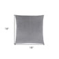 18" X 18" Silver Velvet Polyester Diamond Zippered Pillow
