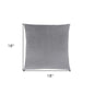 18" X 18" Silver Velvet Polyester Diamond Zippered Pillow
