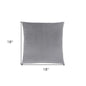 18" X 18" Silver Velvet Polyester Diamond Zippered Pillow