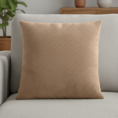 18" X 18" Silver Velvet Polyester Diamond Zippered Pillow