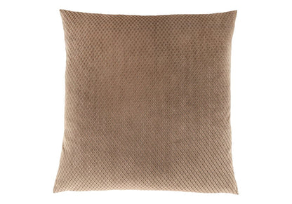 18" X 18" Silver Velvet Polyester Diamond Zippered Pillow