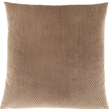 18" X 18" Silver Velvet Polyester Diamond Zippered Pillow