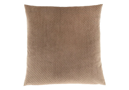 18" X 18" Silver Velvet Polyester Diamond Zippered Pillow