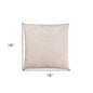 18" X 18" Taupe Velvet Polyester Feather Zippered Pillow