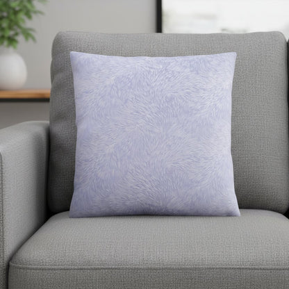 18" X 18" Taupe Velvet Polyester Feather Zippered Pillow