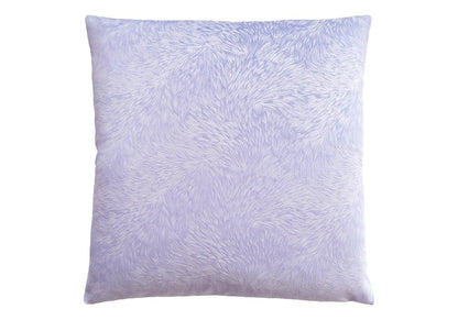 18" X 18" Taupe Velvet Polyester Feather Zippered Pillow