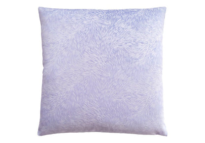 18" X 18" Taupe Velvet Polyester Feather Zippered Pillow