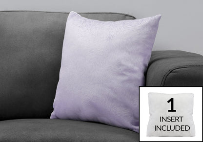 18" X 18" Taupe Velvet Polyester Feather Zippered Pillow