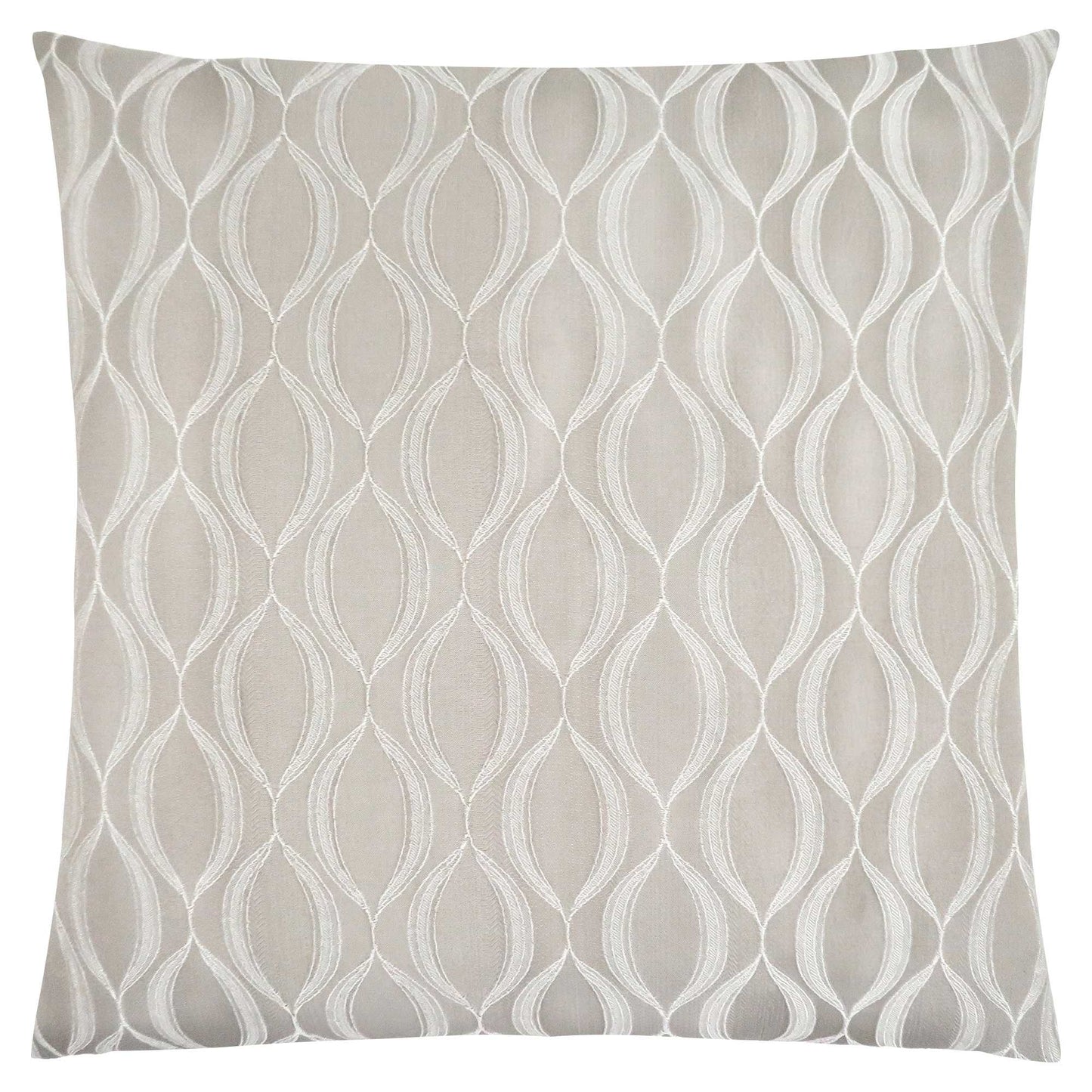 18" X 18" Taupe Polyester Ogee Zippered Pillow