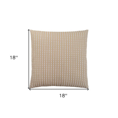 Set Of Two 18" X 18" Blue and Gray Polyester Striped Zippered Pillow