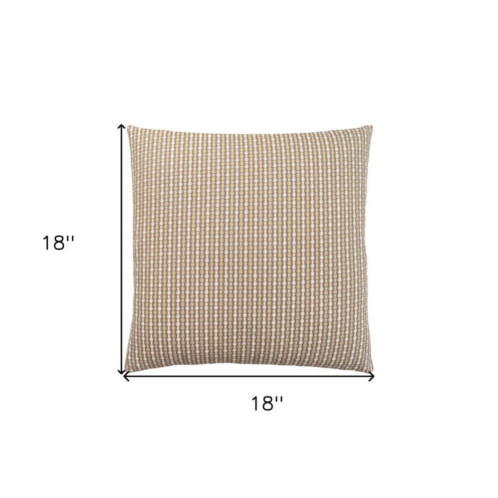 Set Of Two 18" X 18" Blue and Gray Polyester Striped Zippered Pillow