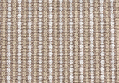 Set Of Two 18" X 18" Taupe Polyester Striped Zippered Pillow