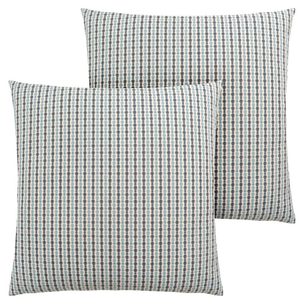 Set Of Two 18" X 18" Gold and White Polyester Striped Zippered Pillow