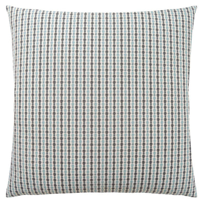 Set Of Two 18" X 18" Taupe Polyester Striped Zippered Pillow