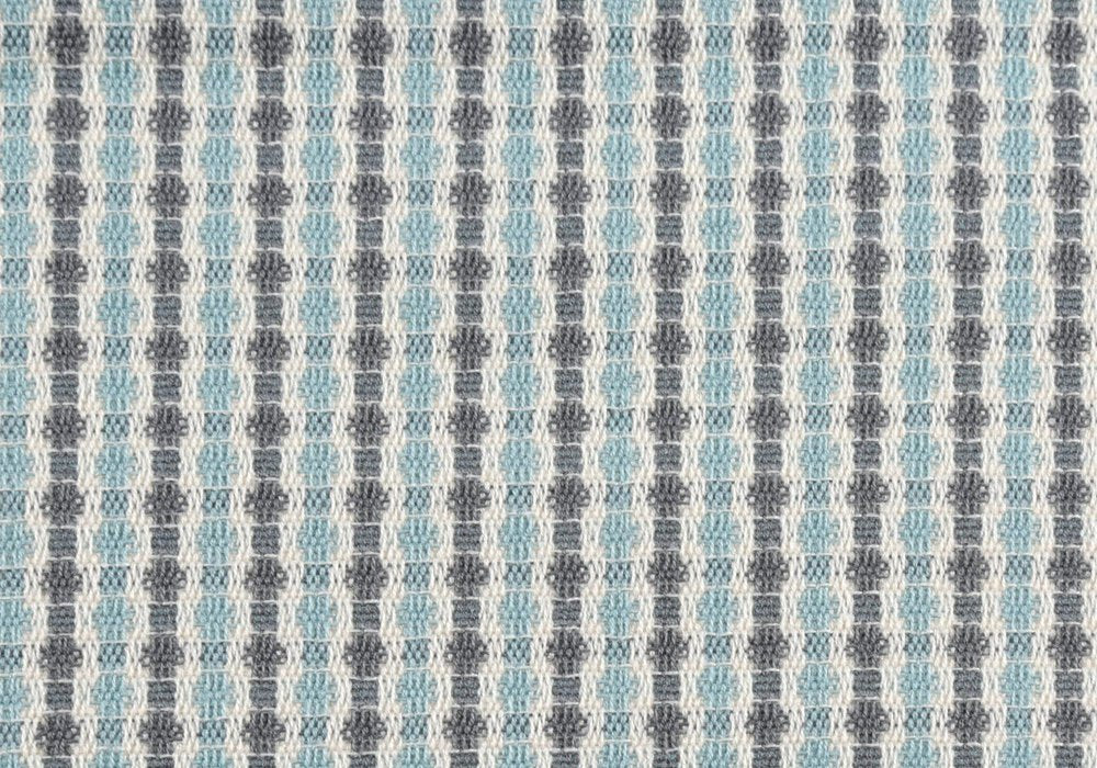 Set Of Two 18" X 18" Blue and Gray Polyester Striped Zippered Pillow