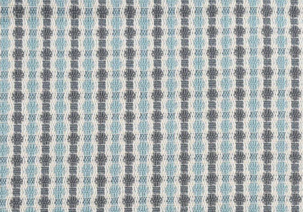 Set Of Two 18" X 18" Blue and Gray Polyester Striped Zippered Pillow