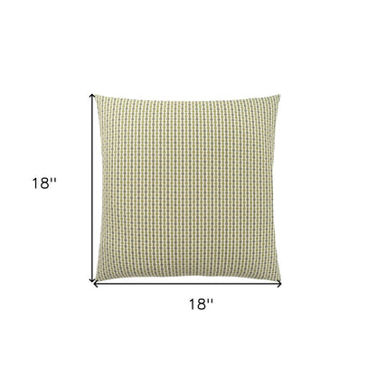 Set Of Two 18" X 18" Taupe Polyester Striped Zippered Pillow