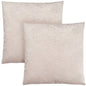 Set Of Two 18" X 18" Taupe Polyester Feather Zippered Pillow