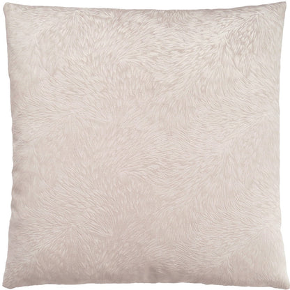 Set Of Two 18" X 18" Taupe Polyester Feather Zippered Pillow