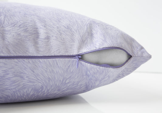 Set Of Two 18" X 18" Taupe Polyester Feather Zippered Pillow