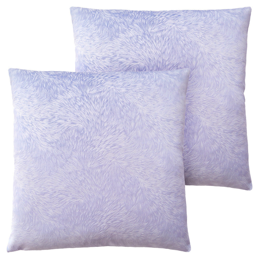 Set Of Two 18" X 18" Taupe Polyester Feather Zippered Pillow