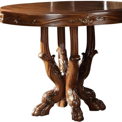 48" Brown Solid Wood Dining Table
