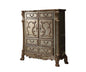 20" Brown Solid Wood Five Drawer