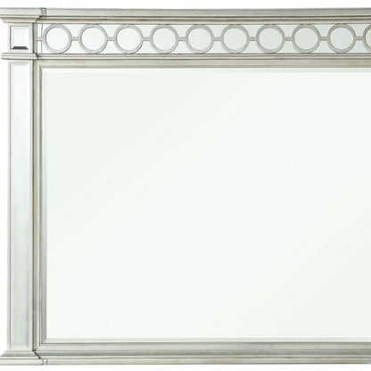 42" Silver Wood Framed Mounted Dresser Mirror