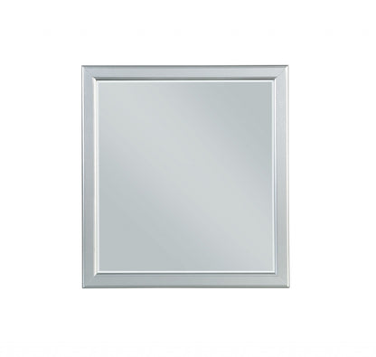 38" Silver Square Framed Accent Mirror