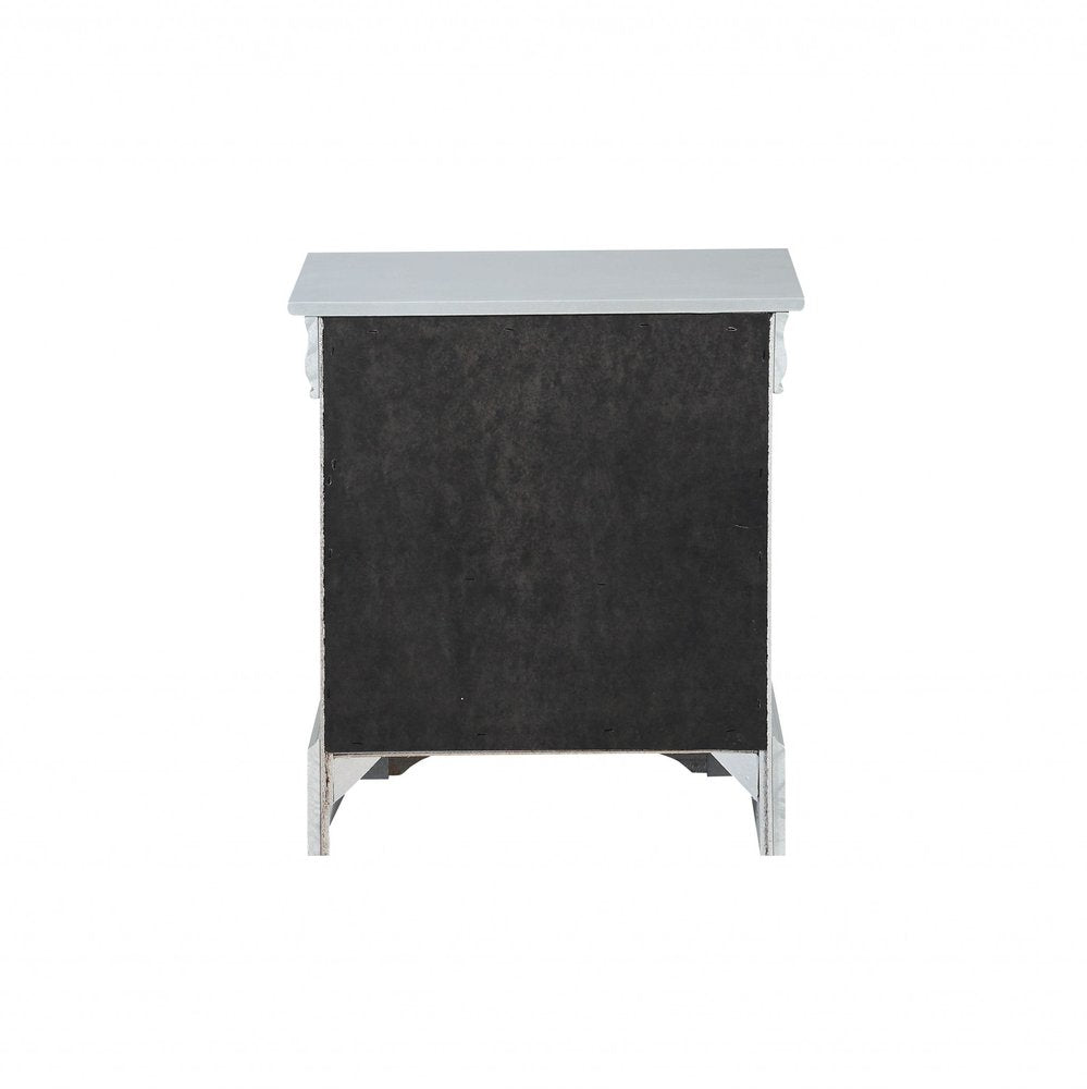 24" Platinum Two Drawers Nightstand