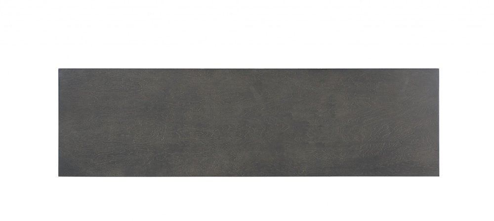 57" Gray Solid Wood Six Drawer Double Dresser