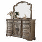 42" Brown Solid Wood Nine Drawer Combo Dresser
