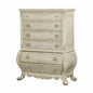 21" Cream Solid Wood Six Drawer